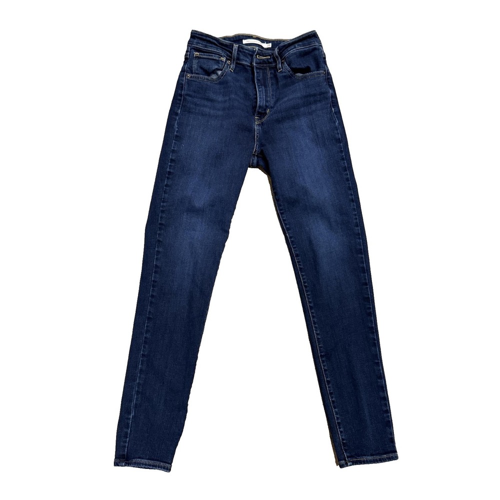 Levi's 721 High Rise Skinny Jeans Womens 26 Dark Wash Stretch Blue Denim